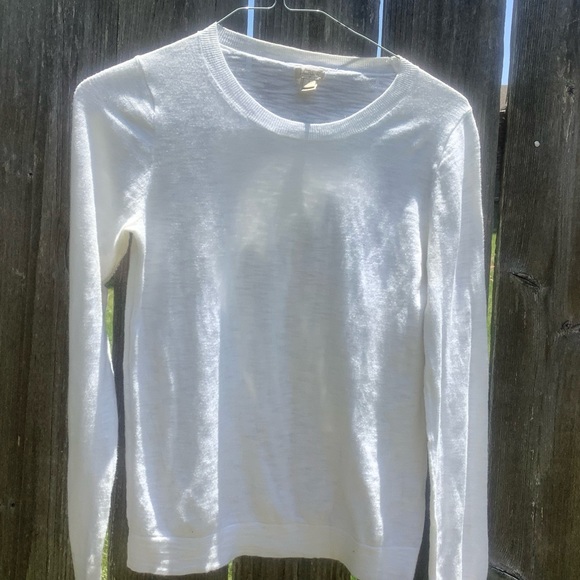 J. Crew Sweaters - J crew. Cream. Light sheer sweater.